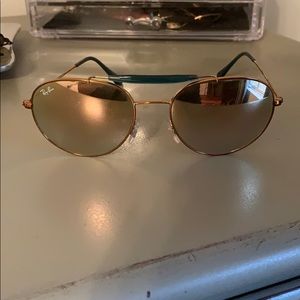 Ray van rose gold aviators